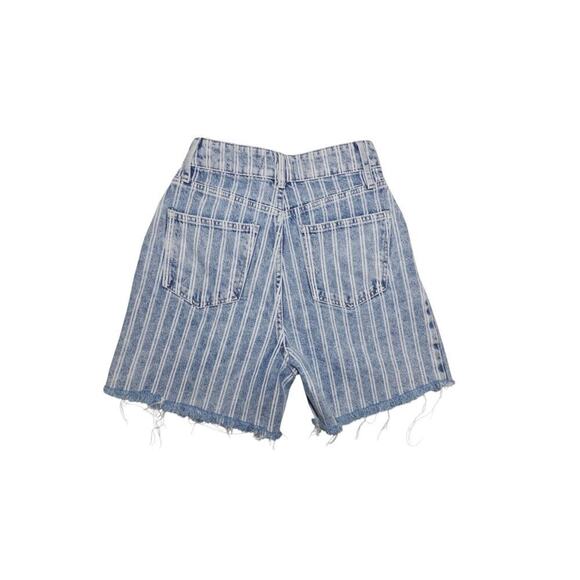 We The Free by Free People Striped Denim Shorts Size 26 - Picture 7 of 7